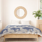 Buffalo Bison Pattern Blue and Gray Duvet Cover Gallery Image 3