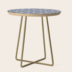 Buffalo Bison Pattern Blue and Gray Side Table Gallery Image 1