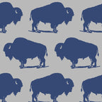 Buffalo Bison Pattern Blue and Gray Coffee Mug Gallery Image 2