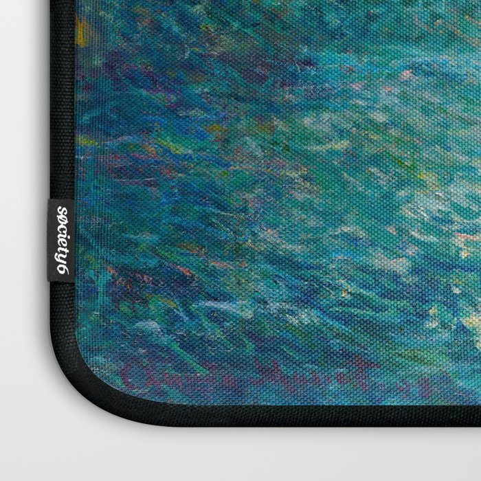 Claude Monet Impressionist Landscape Oil Painting Morning on the Seine Laptop Sleeve Gallery Image 3