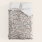 Block print berries black and white Duvet Cover Gallery Image 6