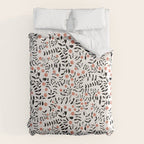 Block print berries black and white Comforter Gallery Image 6