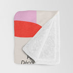 Coral & Lavender: Matisse Paper Leaf Cutouts 01 Throw Blanket Gallery Image 3