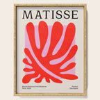 Coral & Lavender: Matisse Paper Leaf Cutouts 01 Serving Tray Gallery Image 1