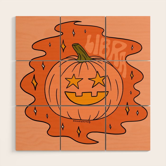 Libra Jack O Lantern Wood Wall Art Gallery Image 1