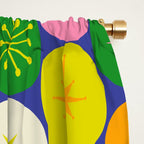 Mid Century Modern Atomic Future Colorful Modtastic Dots and Stars Pattern Window Curtain Gallery Image 2