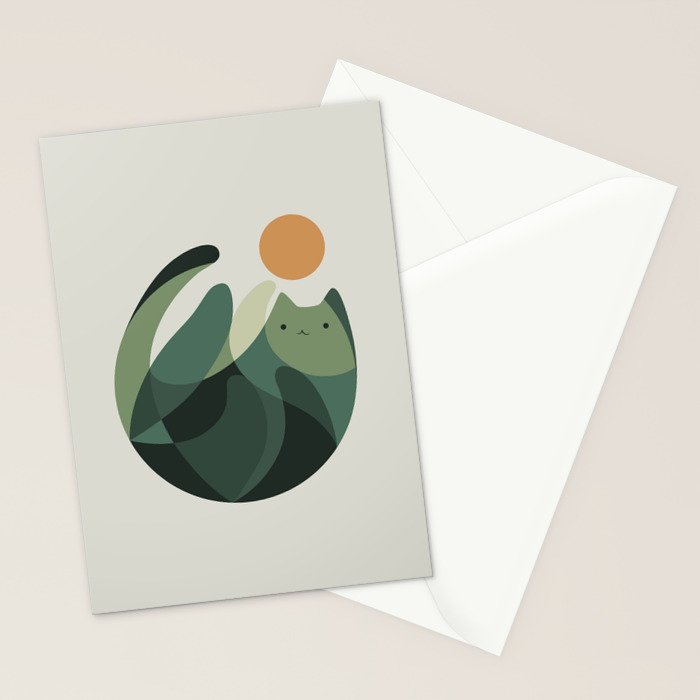 Cat Landscape 121 Stationery Card Gallery Image 2
