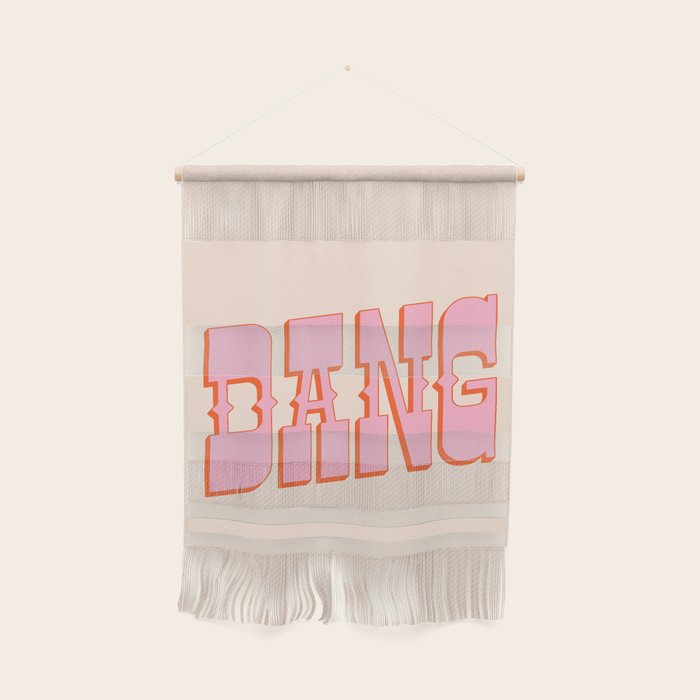 DANG - western style saloon font in retro mod colors (bright pink and orange) Wall Hanging Gallery Image 1