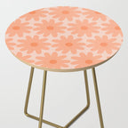 Crayon Flowers Smudgy Soft Pastel Floral Pattern in Apricot Side Table Gallery Image 2