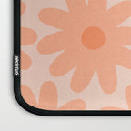 Crayon Flowers Smudgy Soft Pastel Floral Pattern in Apricot Laptop Sleeve Gallery Image 3