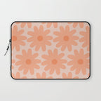 Crayon Flowers Smudgy Soft Pastel Floral Pattern in Apricot Laptop Sleeve Gallery Image 1