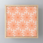 Crayon Flowers Smudgy Soft Pastel Floral Pattern in Apricot Mini Art Print Gallery Image 1