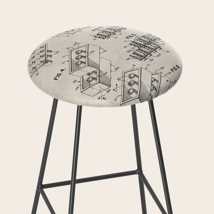 Legos Patent - Legos Brick Art - Antique Stool Gallery Image 2