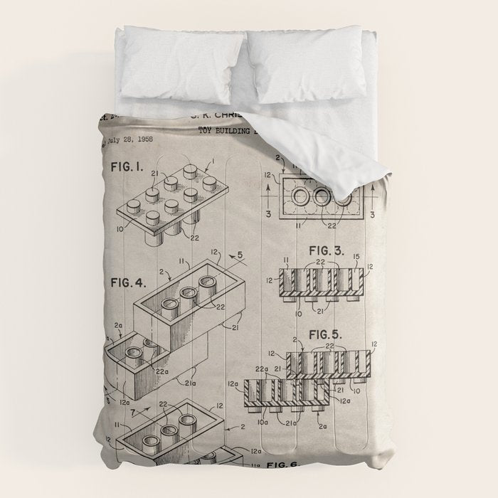 Legos Patent - Legos Brick Art - Antique Comforter Gallery Image 6
