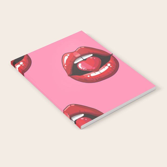 Red Lips with Heart Notebook Gallery Image 2