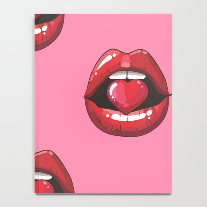 Red Lips with Heart Notebook Gallery Image 4