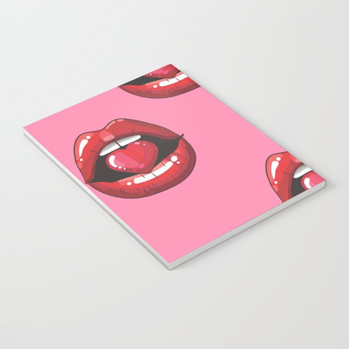 Red Lips with Heart Notebook Gallery Image 3