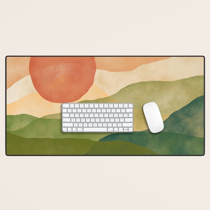 Abstract Art Print - Watercolor Mountain #1 Desk Mat Gallery Image 1