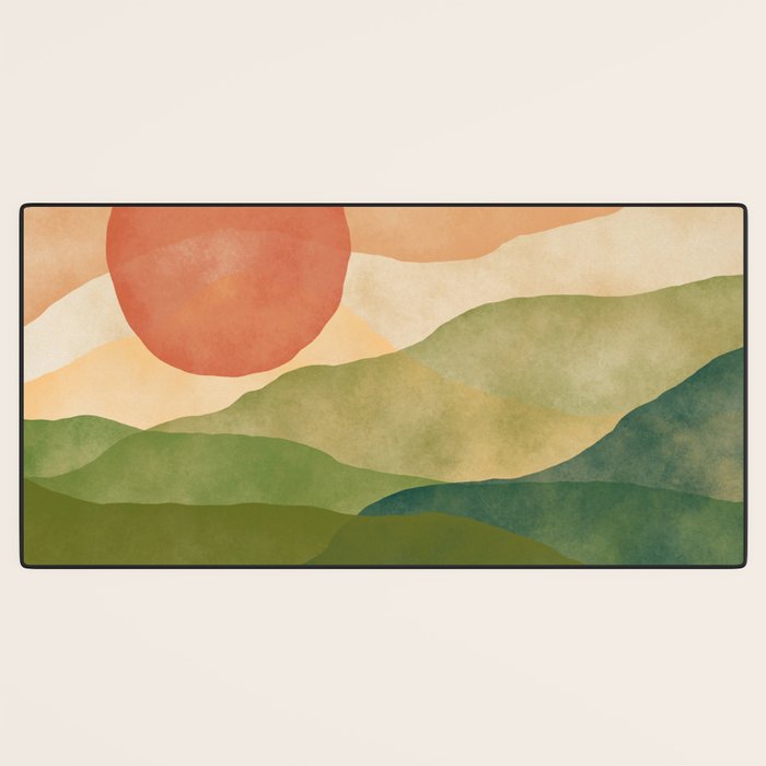 Abstract Art Print - Watercolor Mountain #1 Desk Mat Gallery Image 3