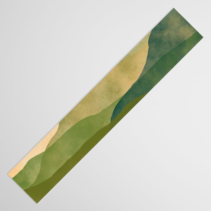 Abstract Art Print - Watercolor Mountain #1 Table Runner Gallery Image 3