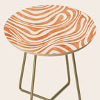Orange Swirl Abstract Artwork Side Table Gallery Image 2