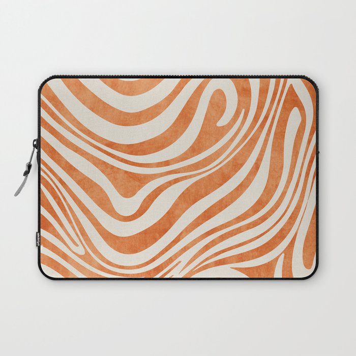 Orange Swirl Abstract Artwork Laptop Sleeve Gallery Image 1