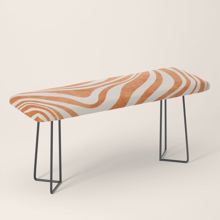 Orange Swirl Abstract Artwork Bench Gallery Image 1