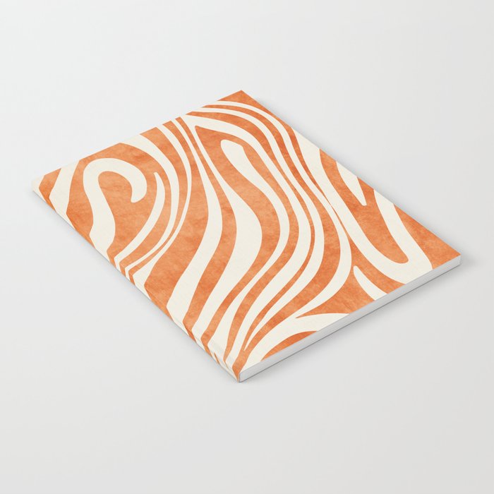 Orange Swirl Abstract Artwork Notebook Gallery Image 1