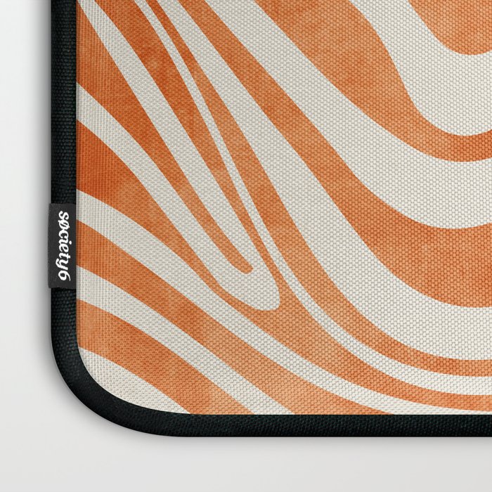 Orange Swirl Abstract Artwork Laptop Sleeve Gallery Image 3