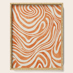 Orange Swirl Abstract Artwork Serving Tray Gallery Image 1