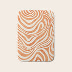 Orange Swirl Abstract Artwork Bath Mat Gallery Image 1