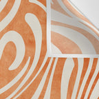 Orange Swirl Abstract Artwork Wall Tapestry Gallery Image 3