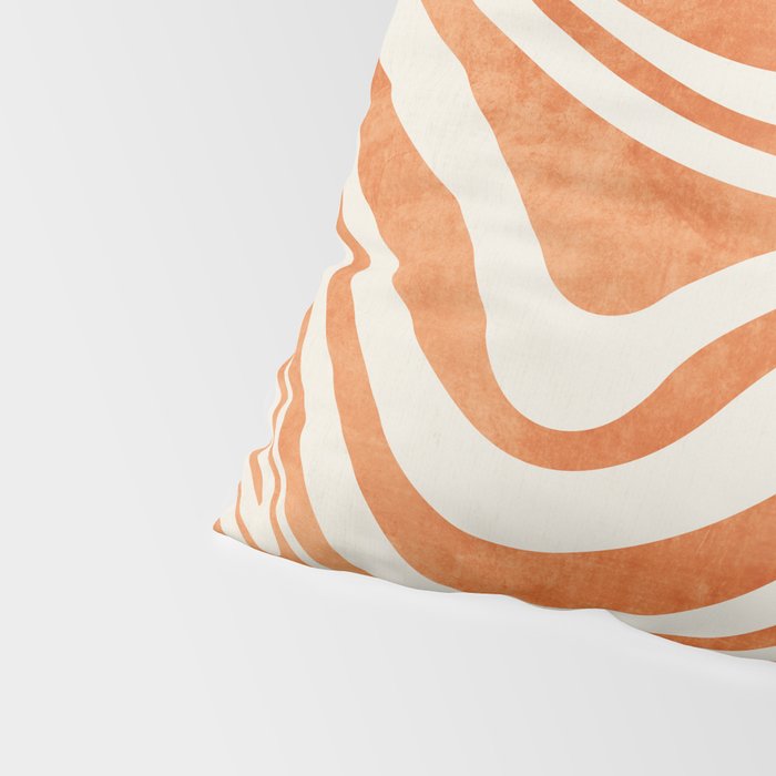 Orange Swirl Abstract Artwork Pillow Sham Gallery Image 4