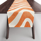 Orange Swirl Abstract Artwork Table Runner Gallery Image 1