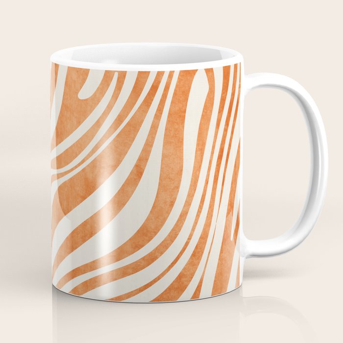Orange Swirl Abstract Artwork Coffee Mug Gallery Image 1