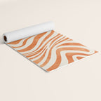 Orange Swirl Abstract Artwork Yoga Mat Gallery Image 2