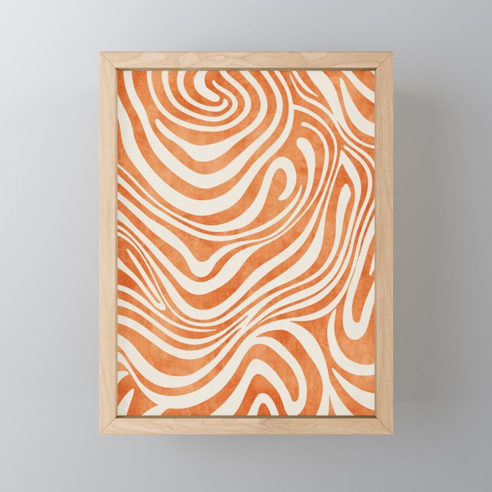 Orange Swirl Abstract Artwork Mini Art Print Gallery Image 1