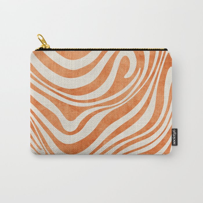 Orange Swirl Abstract Artwork Carry All Pouch Gallery Image 1