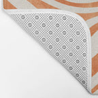 Orange Swirl Abstract Artwork Bath Mat Gallery Image 2
