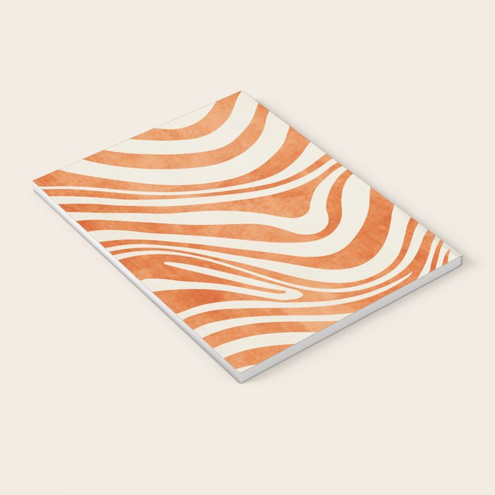 Orange Swirl Abstract Artwork Notebook Gallery Image 3