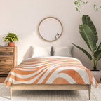 Orange Swirl Abstract Artwork Comforter Gallery Image 3