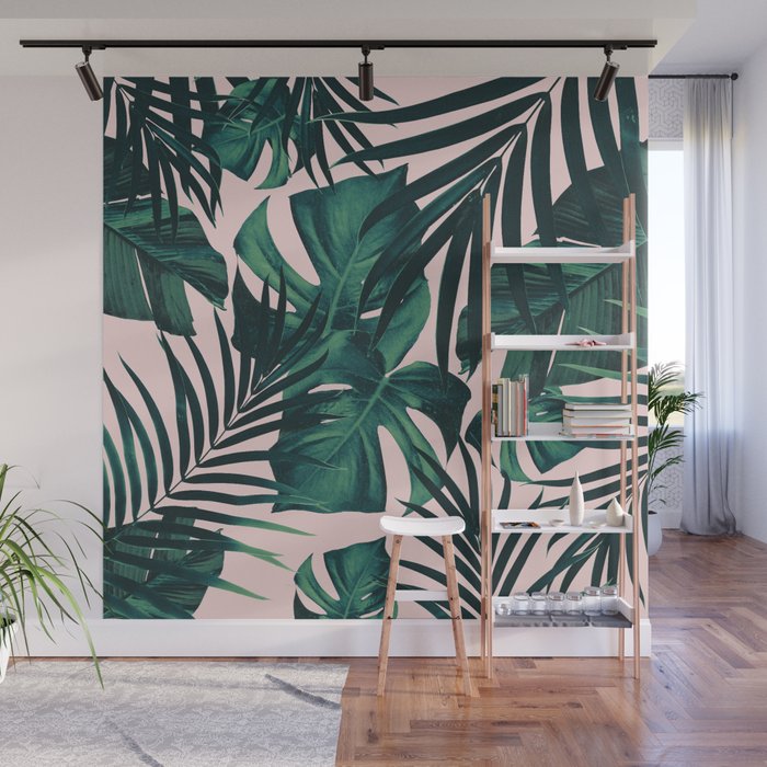Tropical Jungle Leaves Pattern #5 #tropical #decor #art #society6 Wall Mural Gallery Image 1