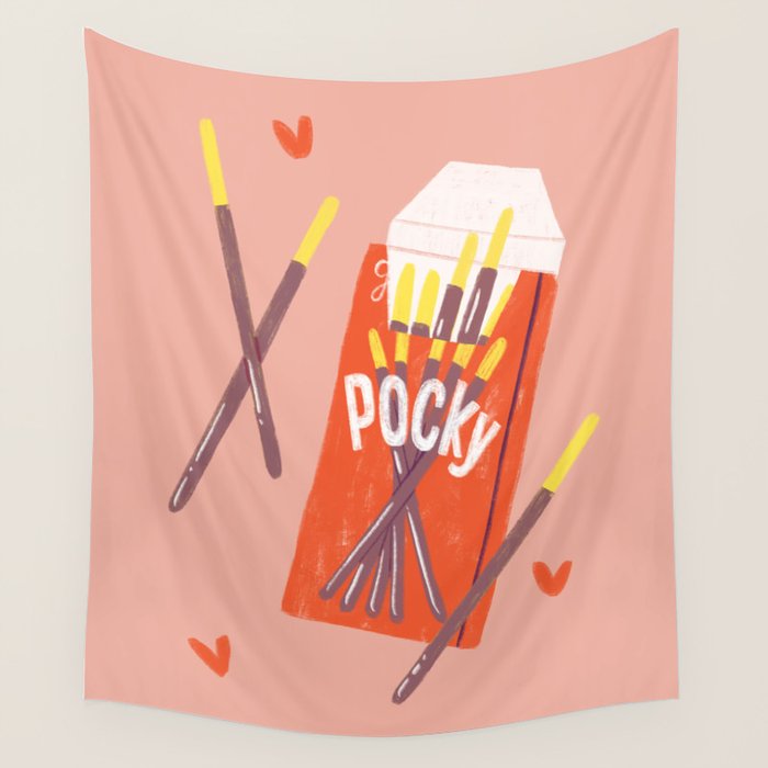 Pocky Time Wall Tapestry