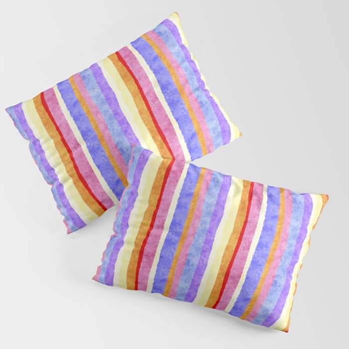 Colorful tye&die stripes Pillow Sham Gallery Image 1