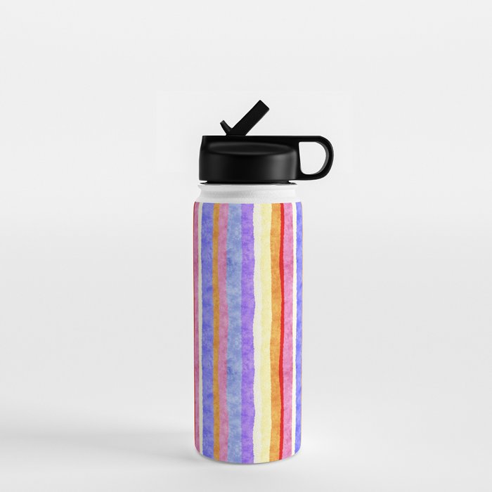 Colorful tye&die stripes Water Bottle Gallery Image 1