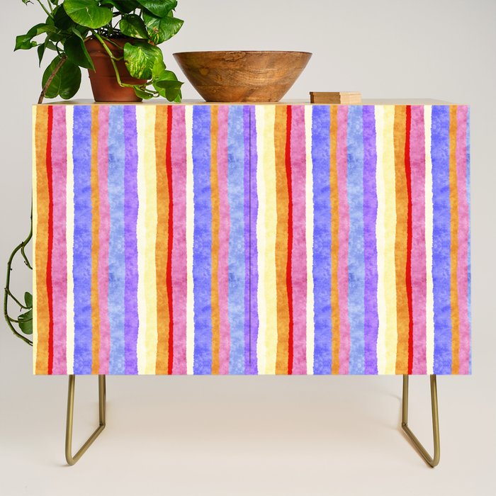 Colorful tye&die stripes Credenza Gallery Image 1