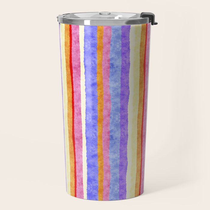 Colorful tye&die stripes Travel Mug Gallery Image 2