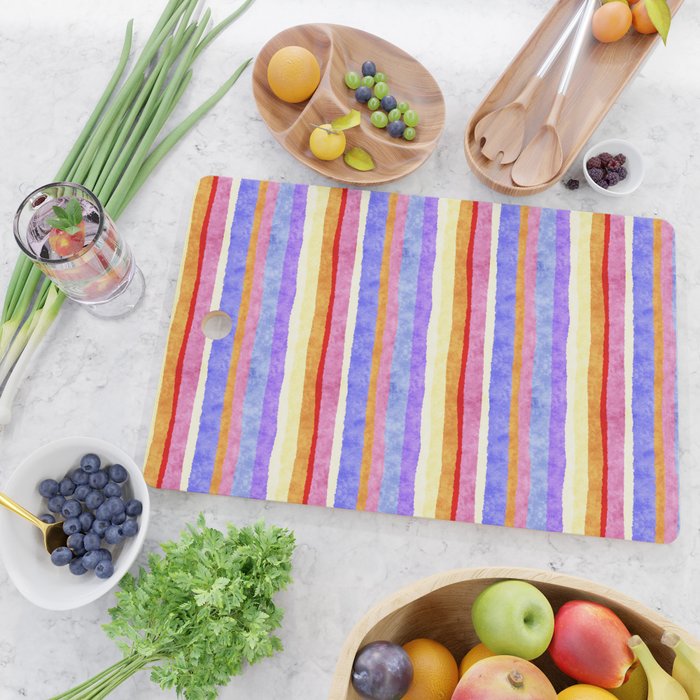 Colorful tye&die stripes Cutting Board Gallery Image 2