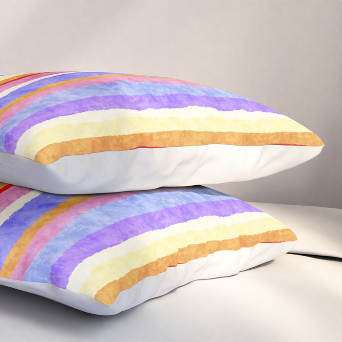 Colorful tye&die stripes Pillow Sham Gallery Image 3