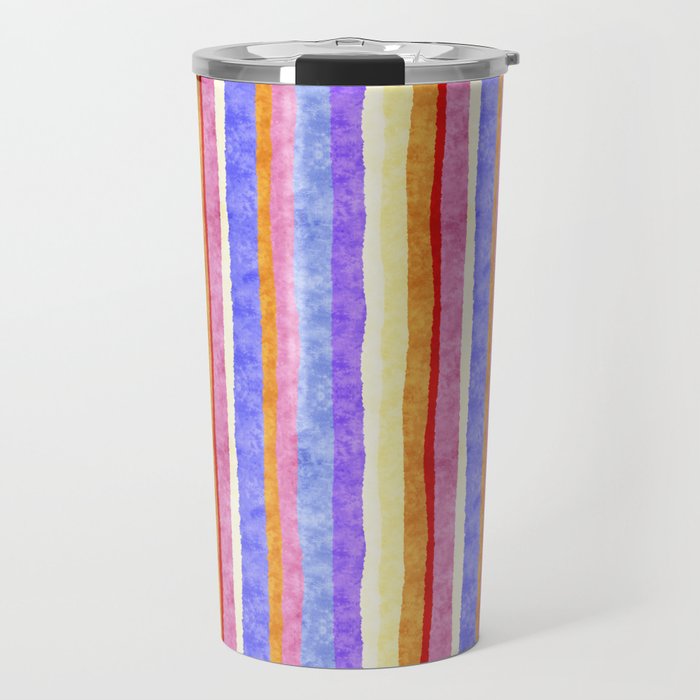 Colorful tye&die stripes Travel Mug Gallery Image 1